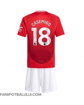 Manchester United Casemiro #18 Echipament de Fotbal Replică 2024-25 Copii Acasa (+ Șorturi)